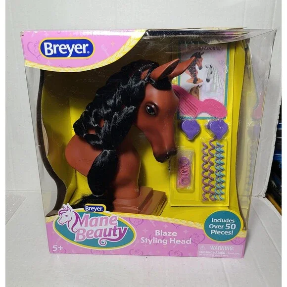 Breyer Mane Beauty Blaze Styling Head Horse Hair 50 Pieces Comb Curlers HTF - Picture 1 of 6